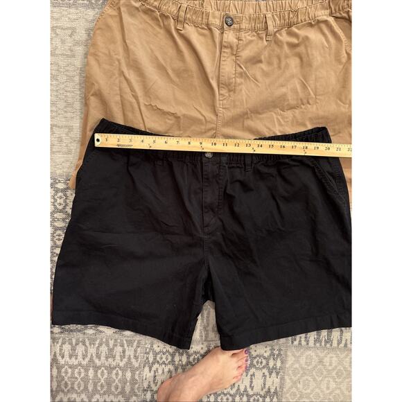 2 Pairs Chubbies Shorts Mens 3XL Casual Khaki Chino Elastic Waist Flap Pocket 7” - Picture 5 of 9